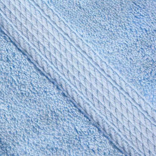 SUPERIOR Egyptian Cotton Ultra Plush & Absorbent, 3 Piece Set, Light Blue
