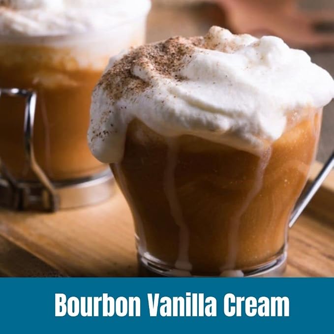 Door County Coffee Bourbon Vanilla Cream Flavored Ground - 10oz Bag - Medium Roast - 100% Specialty Arabica - Flavored Gourmet - Bourbon Vanilla Cream