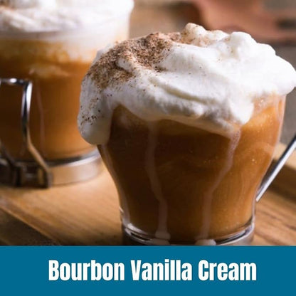 Door County Coffee Bourbon Vanilla Cream Flavored Ground - 10oz Bag - Medium Roast - 100% Specialty Arabica - Flavored Gourmet - Bourbon Vanilla Cream