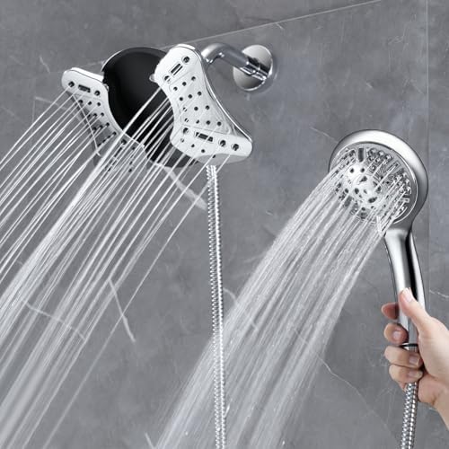 GRICH Shower Head with Handheld Spray - Dual High Pressure Showerhead