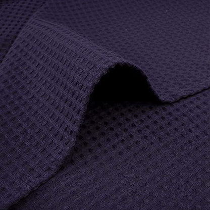 River Dream Waffle No Hook Shower Curtain with Liner,Regal Purple,71x74