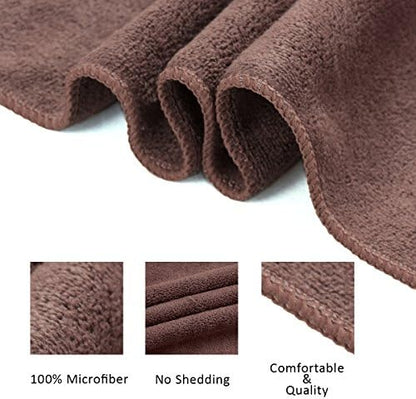 JML Microfiber Towels, Bath Towel Sets (6 Pack, 27" x 55") - Extra Absorbent, Fast Drying, Multipurpose for Bath, Swimming, Fitness, Sports, Yoga, Blue/Brown/Purple | Hanging Loop, Extra Absorbent, Fast Drying, Lint-free, Use for Pool, Swimming, Fitnes...