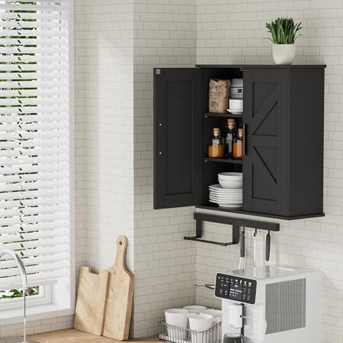 Homleke Bathroom Wall Cabinet, Medicine Cabinet with Adjustable Shelves