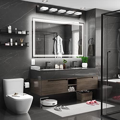 Ratsamee 60"x36" LED Bathroom Mirror with Lights, Backlit + Front Lit