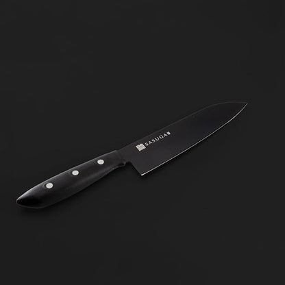 SASUGA Lightweigth Japanese Santoku Chef’s Knife 170mm – Made in Japan | Molybdenum-Vanadium Stainless Steel | Razor-Sharp, Rust-Resistant Blade for Meat, Fish & Vegetables