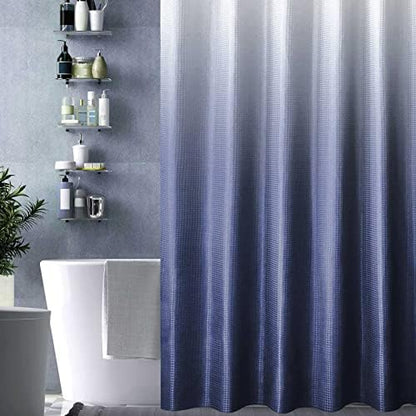 Gibelle Navy Blue Ombre Fabric Shower Curtain for Bath Decor, 72 x 72