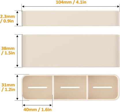MoodLife Straw Holder for Cabinet Door, 2 Pack Silicone Peel and Stick Straw Organizer, Adhesive Kitchen Cabinet Cupboard Storage Holder for Straws, Spoons, Coffee Bar, Pantry (White)