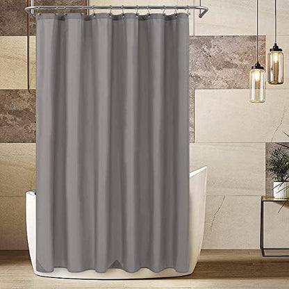 ALYVIA SPRING Extra Long Waterproof Fabric Shower Curtain Liner Grey, 72x84