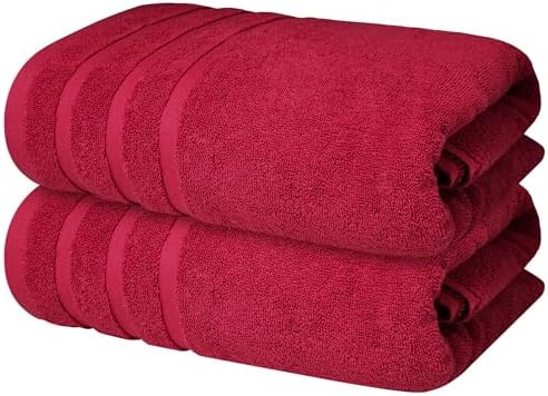 Infinitee Xclusives 100% Ring-Spun Cotton Bath Towels for Bathroom - Pack 2