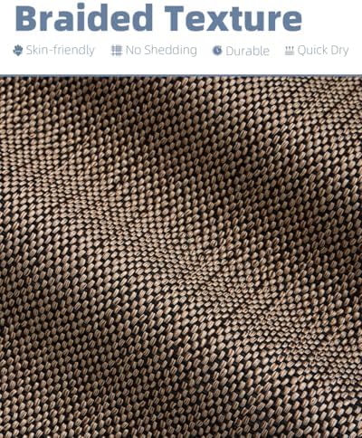 PADOOR Braided Toilet Rugs U Shaped, Non Slip Toilet Mats for Bathroom Floor Machine Washable Super Absorbent Contour Bath Rugs for Toilet Mat Quick Dry U Shaped Toilet Rug, 20''x24'' Black