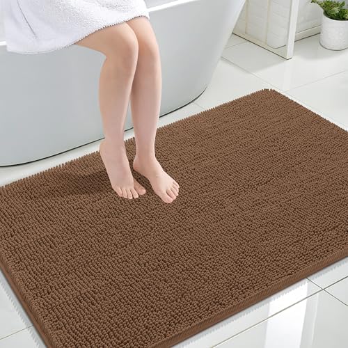 OLANLY Large Bathroom Rugs 44x32, Extra Soft Absorbent Chenille Bath Rugs
