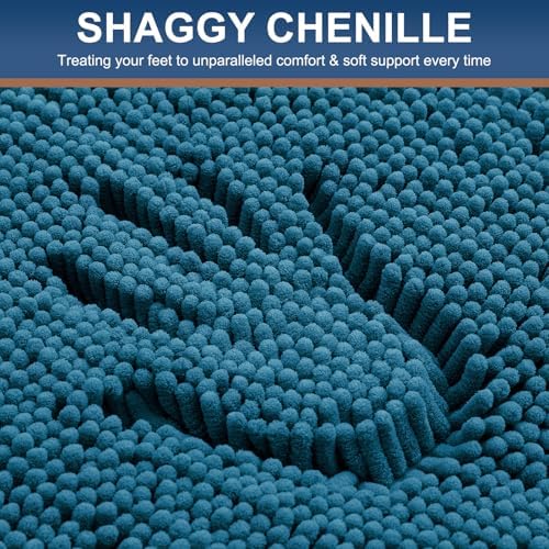 Smiry Bathroom Rugs 36X24, Luxury Chenille Extra Soft Absorbent Bath Mat
