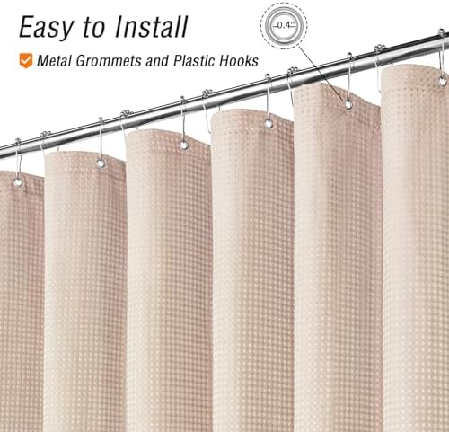 Gibelle Small Stall Blush Pink Fabric Shower Curtain, 36 x 72