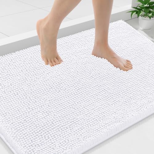 Smiry Bathroom Rugs 35X24, Luxury Chenille Extra Soft Absorbent Bath Mat