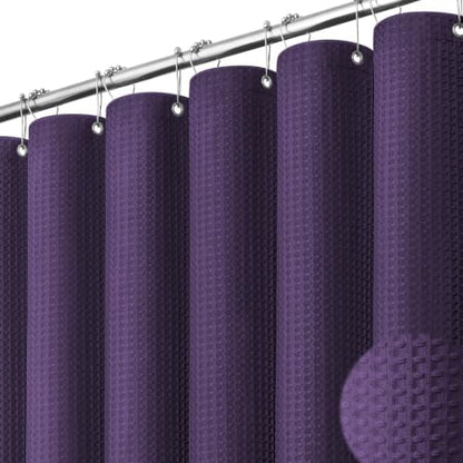 Dynamene Stall Waffle Shower Curtain 256 GSM Heavy Fabric 36x72 Purple