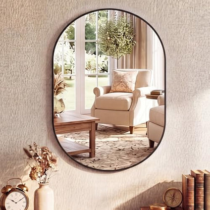 Sweetcrispy Oval Bathroom Wall Mirror, Vanity Mirror, 20x30 Inch