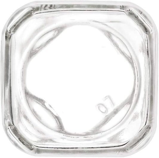 Nakpunar Victorian Square Glass Jars with Plastisol Lined Lids (Gold, 6 fl oz)