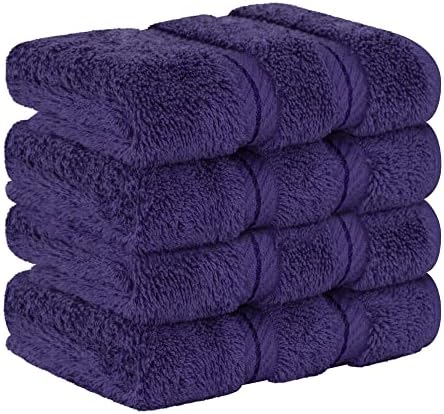 American Soft Linen 100% Cotton Luxury Turkish Towels, 4 PC Washcloth Set