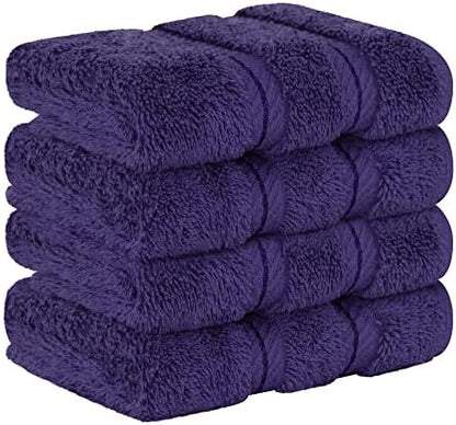 American Soft Linen 100% Cotton Luxury Turkish Towels, 4 PC Washcloth Set