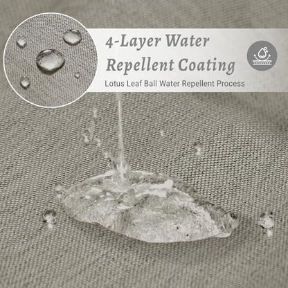 WONICY No Hook Shower Curtain with Snap-in Liner, Grey, 71 x 86 Inch