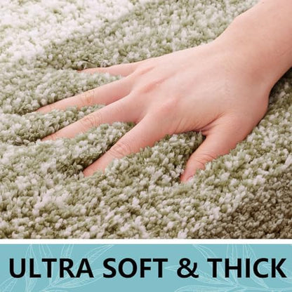 Arotive Microfiber Bathroom Rugs, Shaggy Soft Absorbent Bath Rug, 47x24