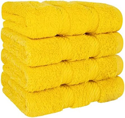 American Soft Linen 100% Cotton Luxury Turkish Towels, 4 PC Washcloth Set