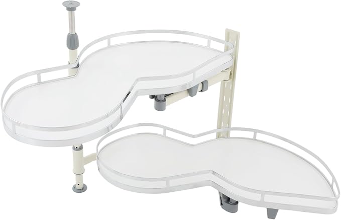 Blind Corner Cabinet Pull Out,2 Tier Swing Right Slide Out Kitchen Corner Cabinet Organizer Shelf ,Adjustable Height Small Space Organizer Soft Close Right Blind Corner Cabinet Pull-Out Organizer