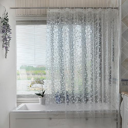 Shower Curtain Liner, 100% Waterproof Peva Shower Curtains with 3 Duty Heavy Bottom Magnets and 12 Rust Proof Grommets, 72x72 Weighted Shower Liner for Shower Stall, Bathtubs