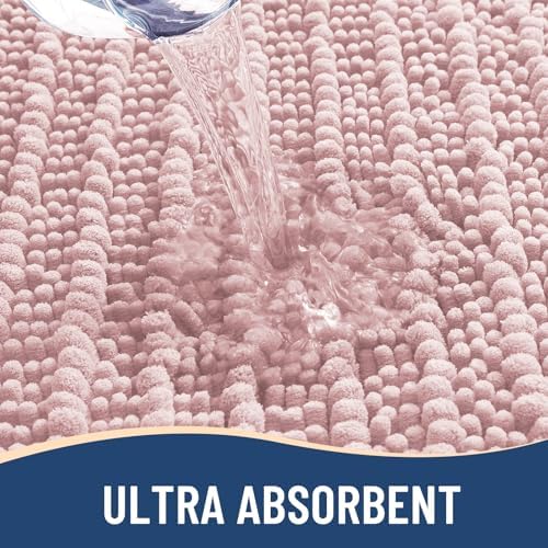 Arotive Bathroom Rugs Mat 30x17, Soft Absorbent Chenille Shaggy Bath Mat