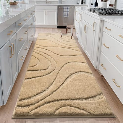 DEXDE Bathroom Rugs Runner Non-Slip Mat for Bathroom Floor, 24X72 Beige