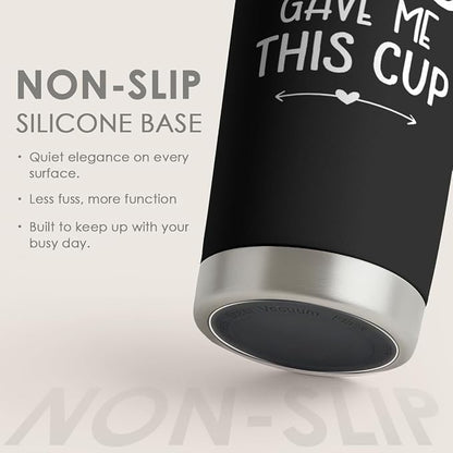 SANDJEST 20oz Insulated Stainless Steel Tumbler for Dad, Funny My Favorite Child Gave Me This Cup Travel Mug from Daughter Son, Christmas Father's Day