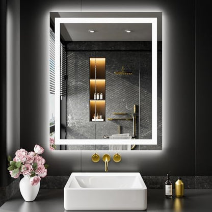 LOAAO 28"X36" LED Bathroom Mirror with Lights, UL Listed