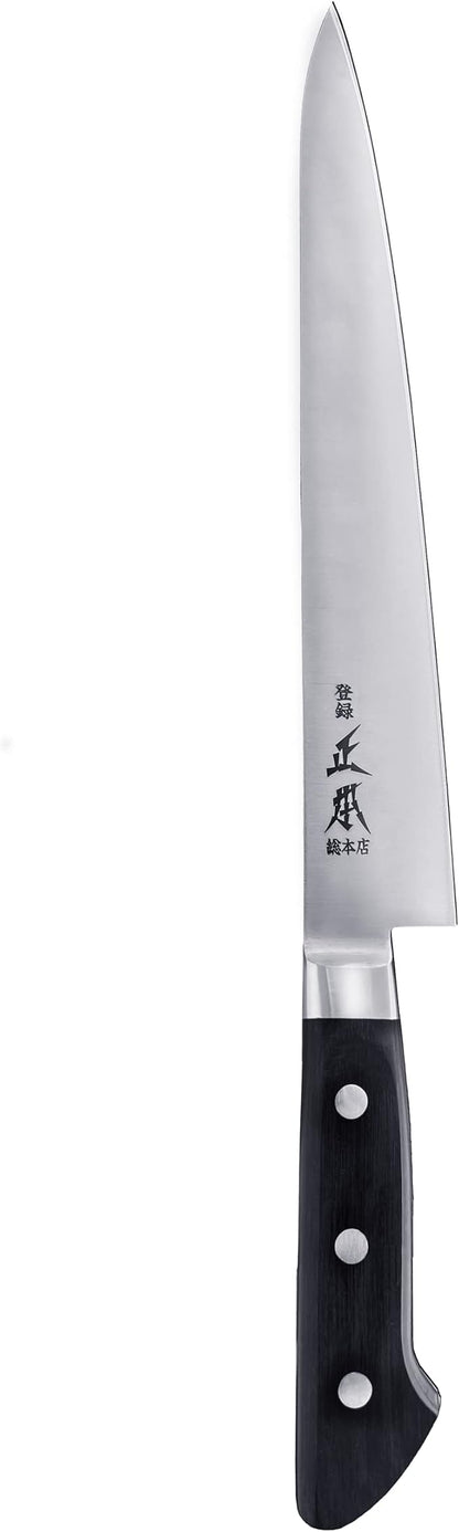 MASAMOTO VG Japanese Petty Knife 6" (150mm) Professional Kitchen Small Utility Knife, Ultra Sharp Japanese Stainless Steel Blade, Duracon Handle, Made in JAPAN