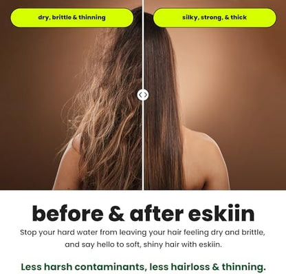 Eskiin Shower Head Water Filter Replacement For The Eskiin Showerhead - High Pressure Shower Heads Replacement For Smooth Hair & Skin - Replacement Cartridge Fits The Eskiin Filtered Shower Head