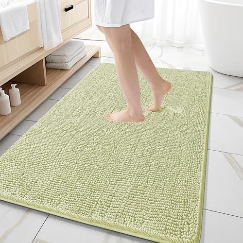 OLANLY Large Bathroom Rugs 59x35, Extra Soft Absorbent Chenille Bath Rugs
