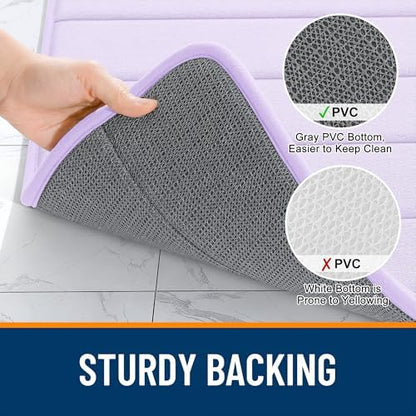 OLANLY Memory Foam Long Bathroom Rugs Runner 44x24, Super Soft Absorbent