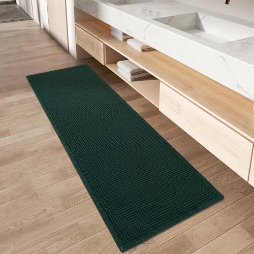 Upgraded Waffle Bath Mat Runner Absorbent Non Slip Bathroom Mat, 2' x 5'