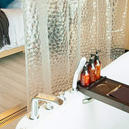 NTBAY EVA Shower Curtain Liner, 72 x 72, 6 Gauge, Clear Water Cube