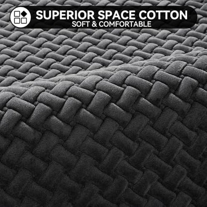 YDKGL Bathroom Runner Non Slip, Foam Weave Texture Bath Mat, Grey 24x70
