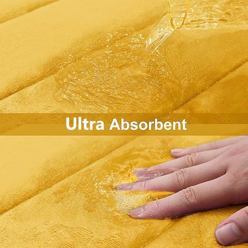 Buganda Memory Foam U-Shaped Toilet Rugs 24 x 20, Absorbent Bathroom mat