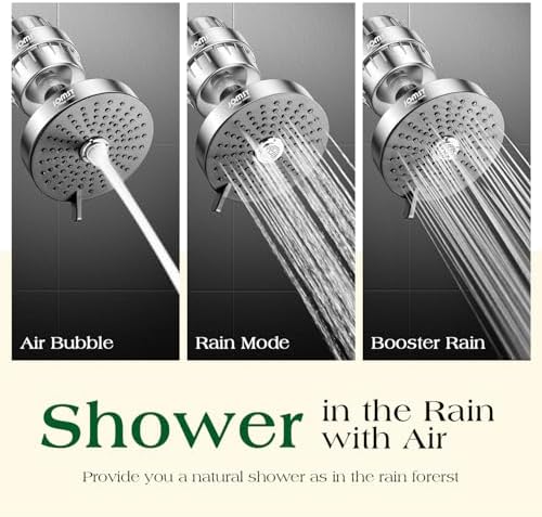 Filtered Shower Head COMBO – for Healthier Skin & Hair | 3 Mode High Pressure Shower Heads with 25-Stage Filtration | Removes 99.947% Chlorine & Heavy Metals | Shower Head with Filters - Chrome
