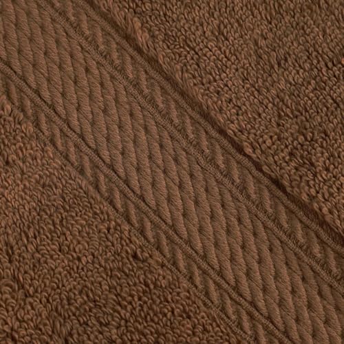 SUPERIOR Egyptian Cotton Ultra Plush & Absorbent, 8 Piece Set, Chocolate