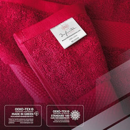 Infinitee Xclusives 100% Ring-Spun Cotton Bath Towels for Bathroom - Pack 4