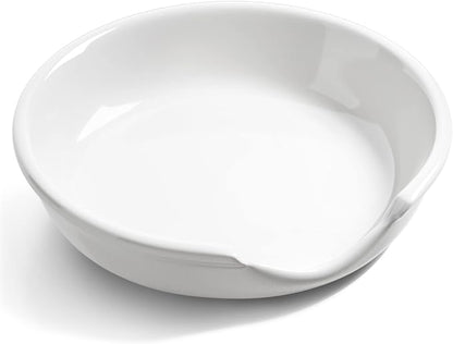 LE TAUCI Ceramic Spoon Rest, 4.8 Inch Spoon Rest for Stove Top, Spoon Holder for Kitchen Counter, Coffee Spoon rest, Utensil Rest for Cooking, True White