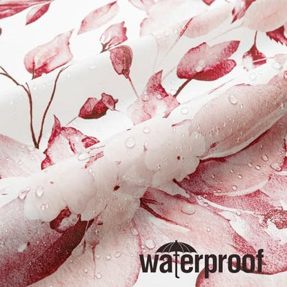 Gibelle Pink Eucalyptus Shower Curtain, Watercolor Floral Print, 72x84