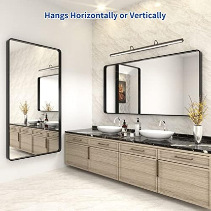 WEER Black Bathroom Vanity Mirror 60X30 Inch