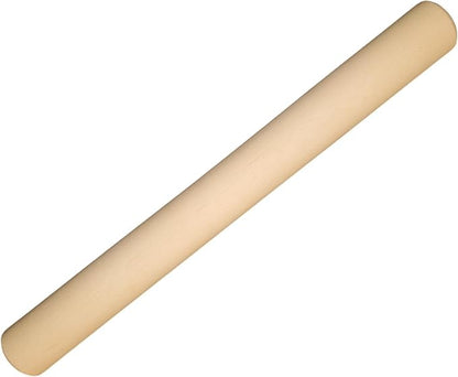 Frieling Rolling Pins for Baking - 2-in x 18.5-in, Natural Maple Wood - Pizza Dough Roller - Straight Pin for Pastry & Cookies