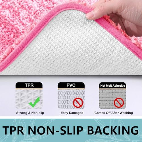 Arotive Microfiber Bathroom Rugs, Shaggy Soft Absorbent Bath Rug, 59x24