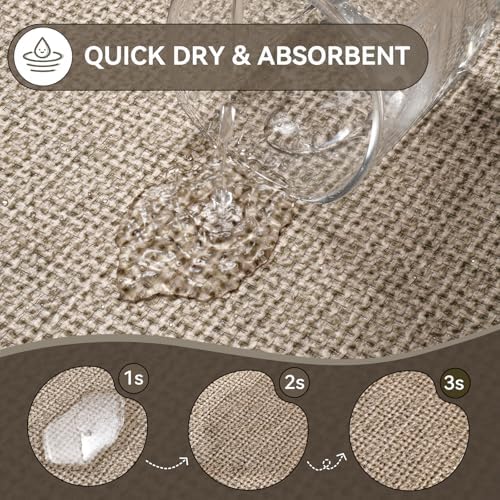 YDKGL Half Circle Bath Mat, Non Slip Thin Bathroom Rugs, Brown 24x35