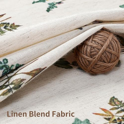 Colorful Star Farmhouse Floral Linen Shower Curtain, Vintage Boho Shower Curtain for Bathroom, French Country Pattern Waterproof Bathroom Curtains, 72" W x 72" L